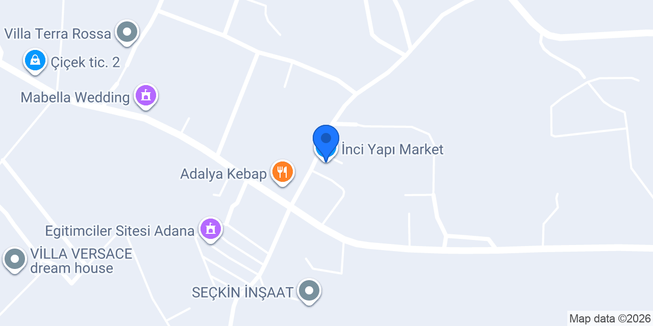 İnci Yapı Market konumu