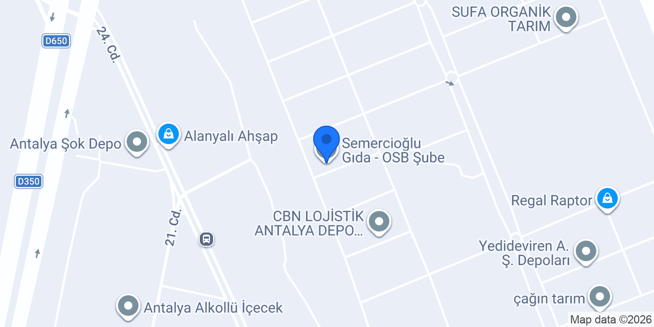 Semercioğlu Gıda - OSB Şube konumu