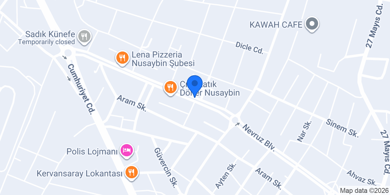 NUSAYBİN ARAMİS ÇİÇEKÇİLİK konumu