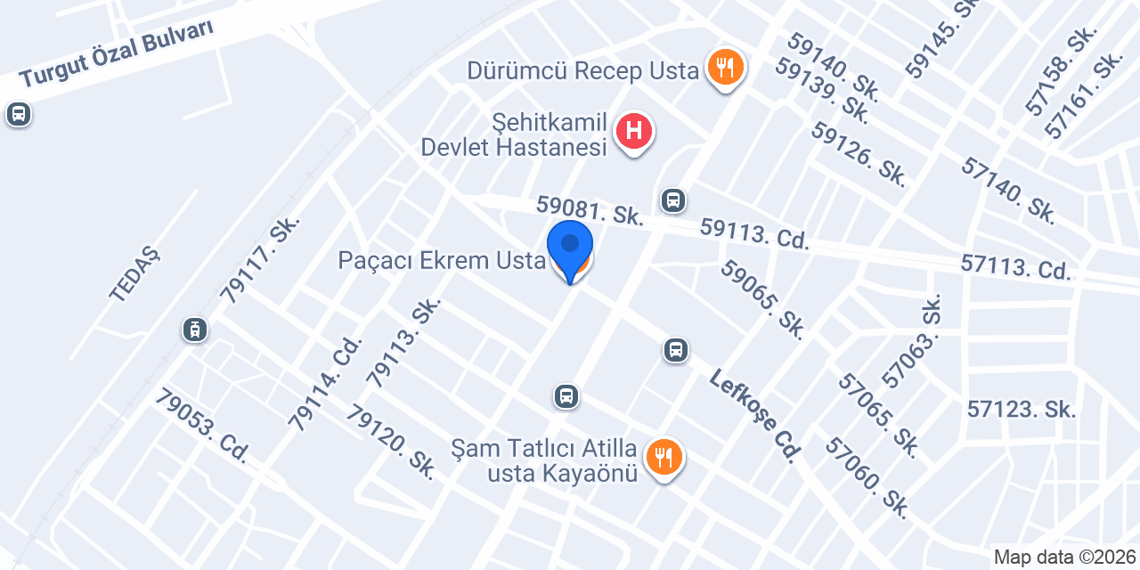Paçacı Ekrem Usta konumu