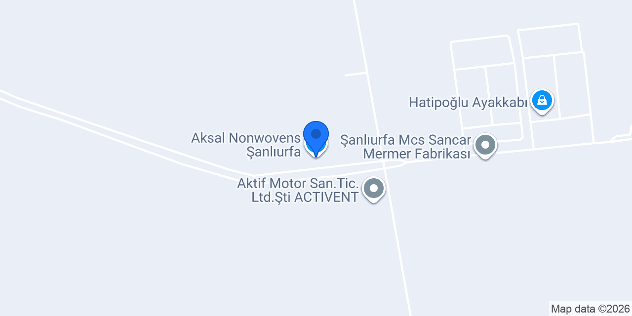 Aksal Nonwovens Şanlıurfa konumu