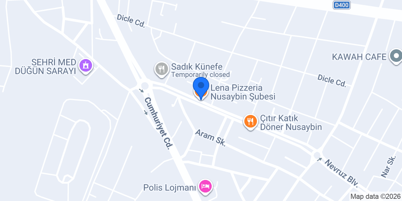 Lena Pizzeria Nusaybin Şubesi konumu