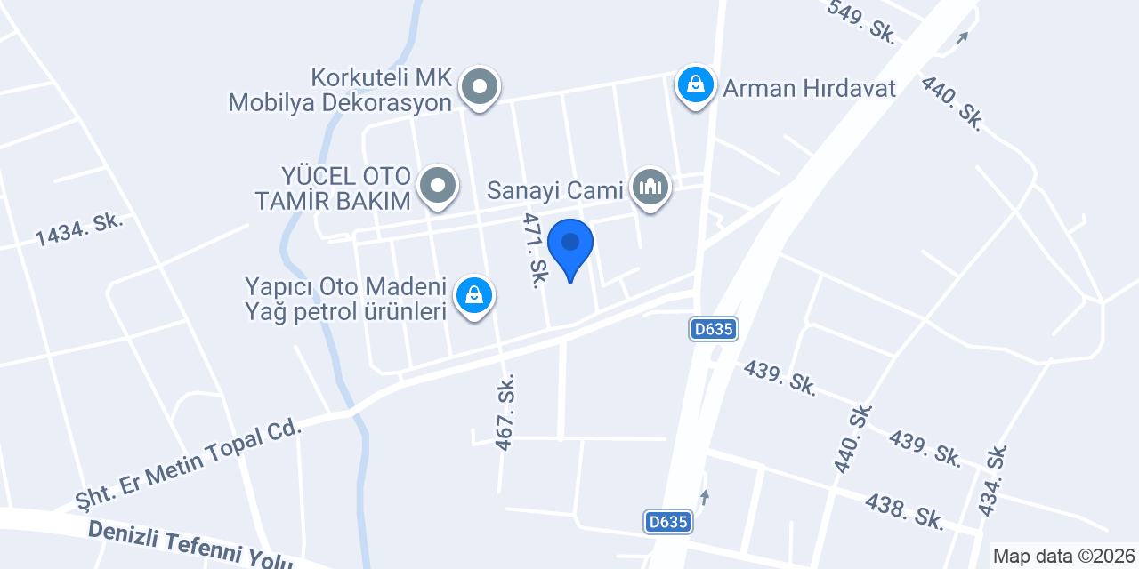 Köroğlu Oto Radyatör ve Egzoz konumu