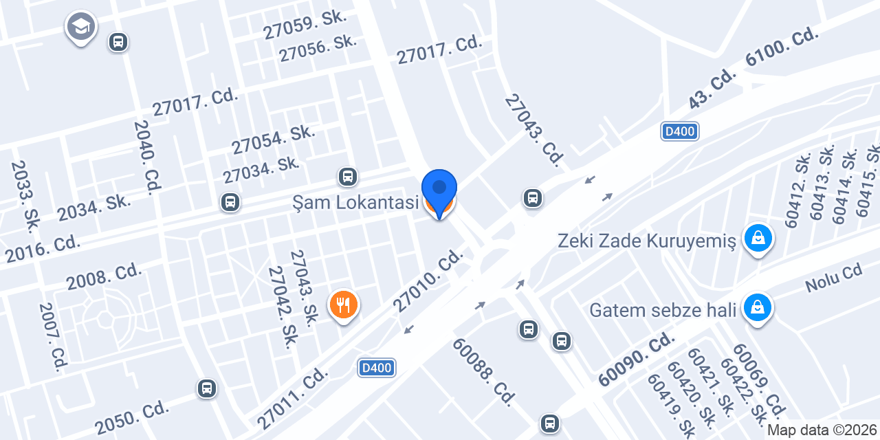 Şam Lokantasi konumu