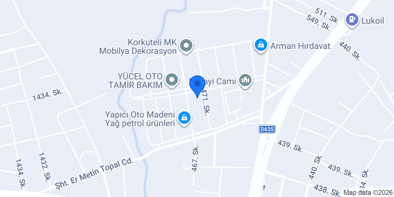 Özkan Oto konumu
