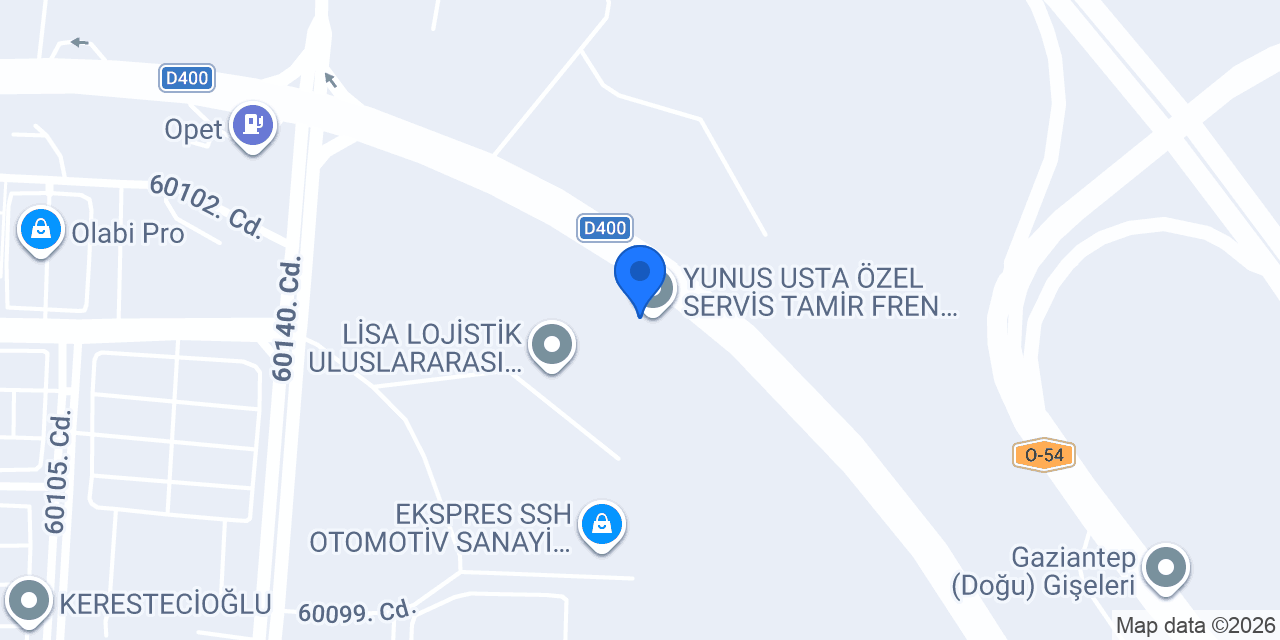 MEKRO AUTO SERVİCE GAZİANTEP konumu