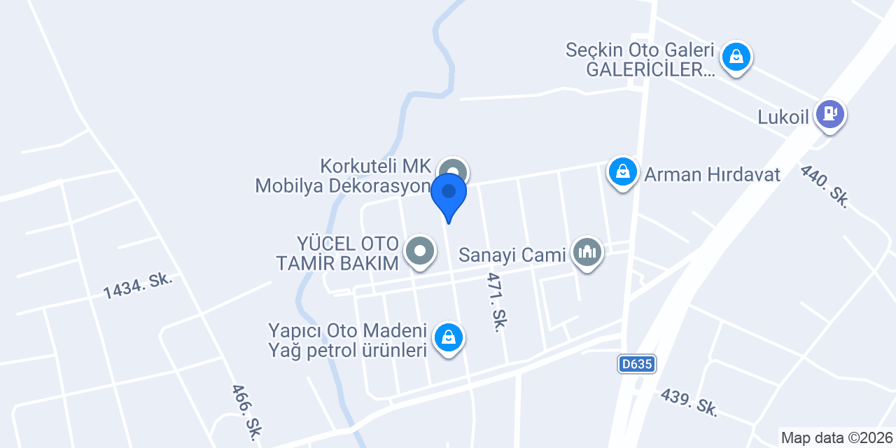 ÜSTÜNPEN LTD. ŞTİ. Sanayi Şubesi konumu
