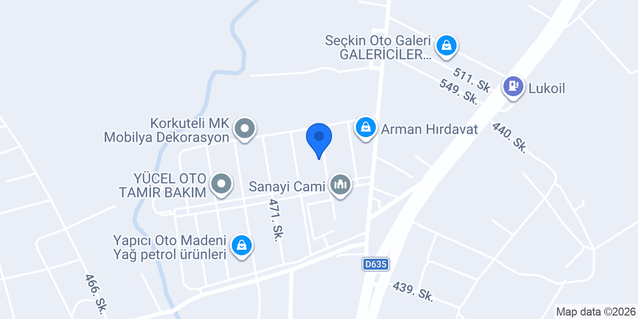 Özkuru Alüminyum & pen konumu