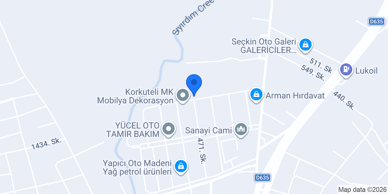Dağlar Oto Galeri konumu