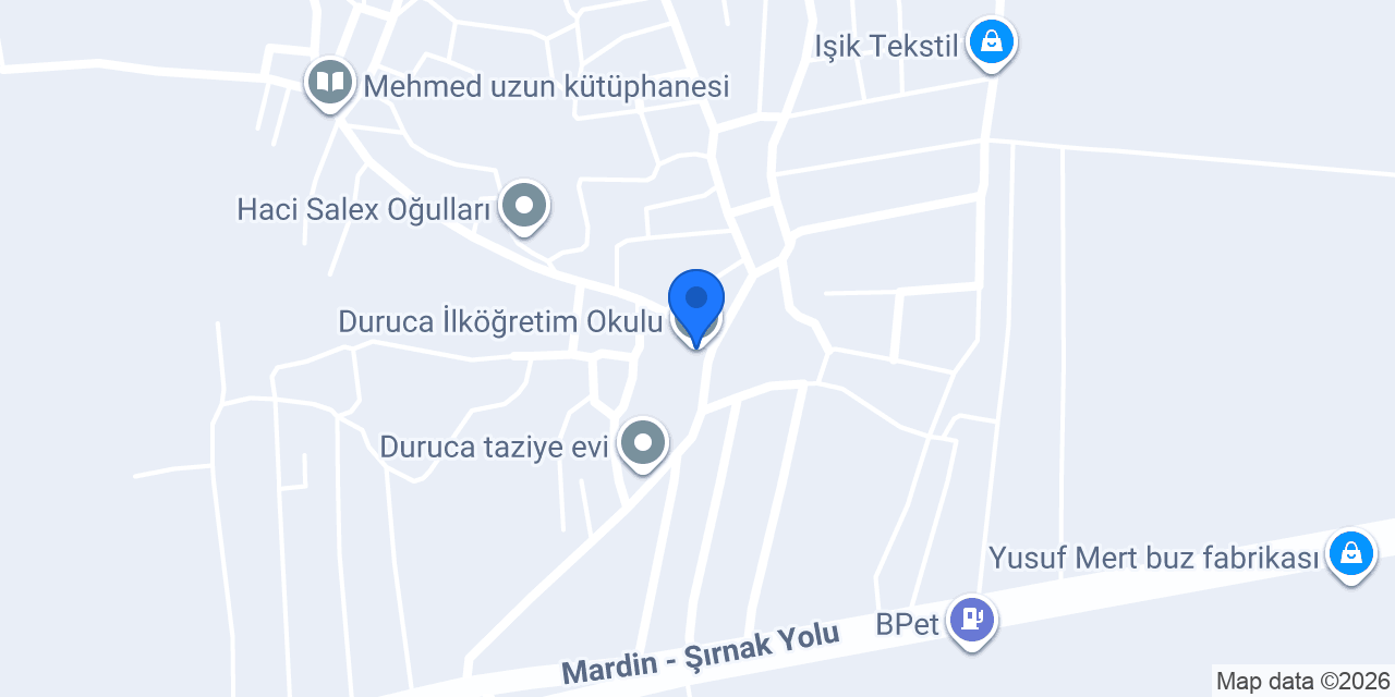 Duruca İlköğretim Okulu konumu