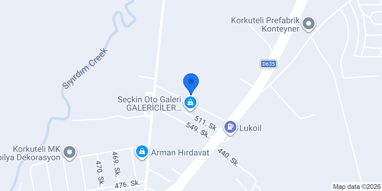 SAS Korkuteli AĞIR VASITA konumu