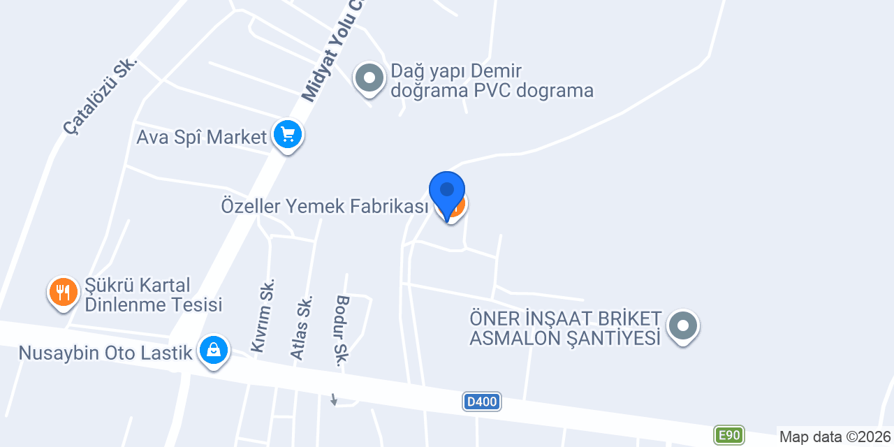Özeller Yemek Fabrikası konumu
