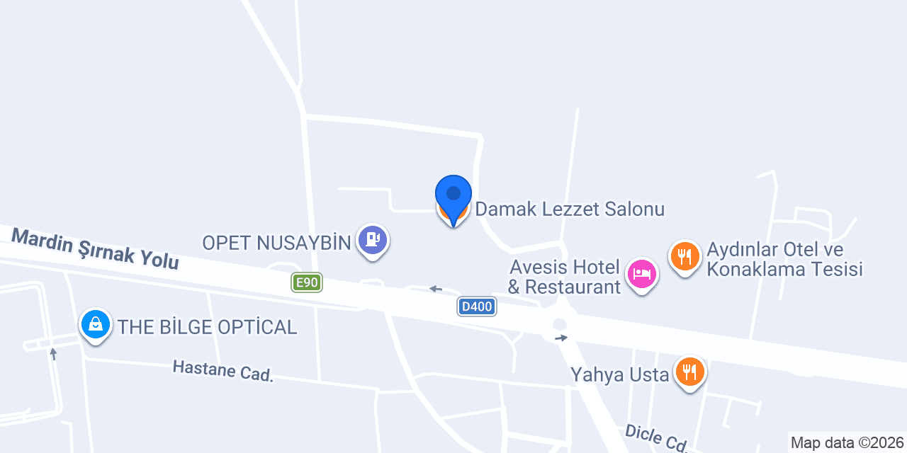 Damak Lezzet Salonu konumu
