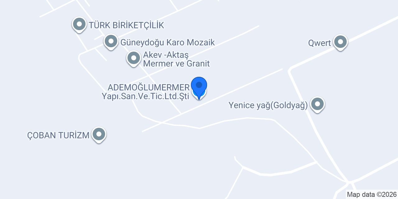 ADEMOĞLUMERMER Yapı.San.Ve.Tic.Ltd.Şti konumu