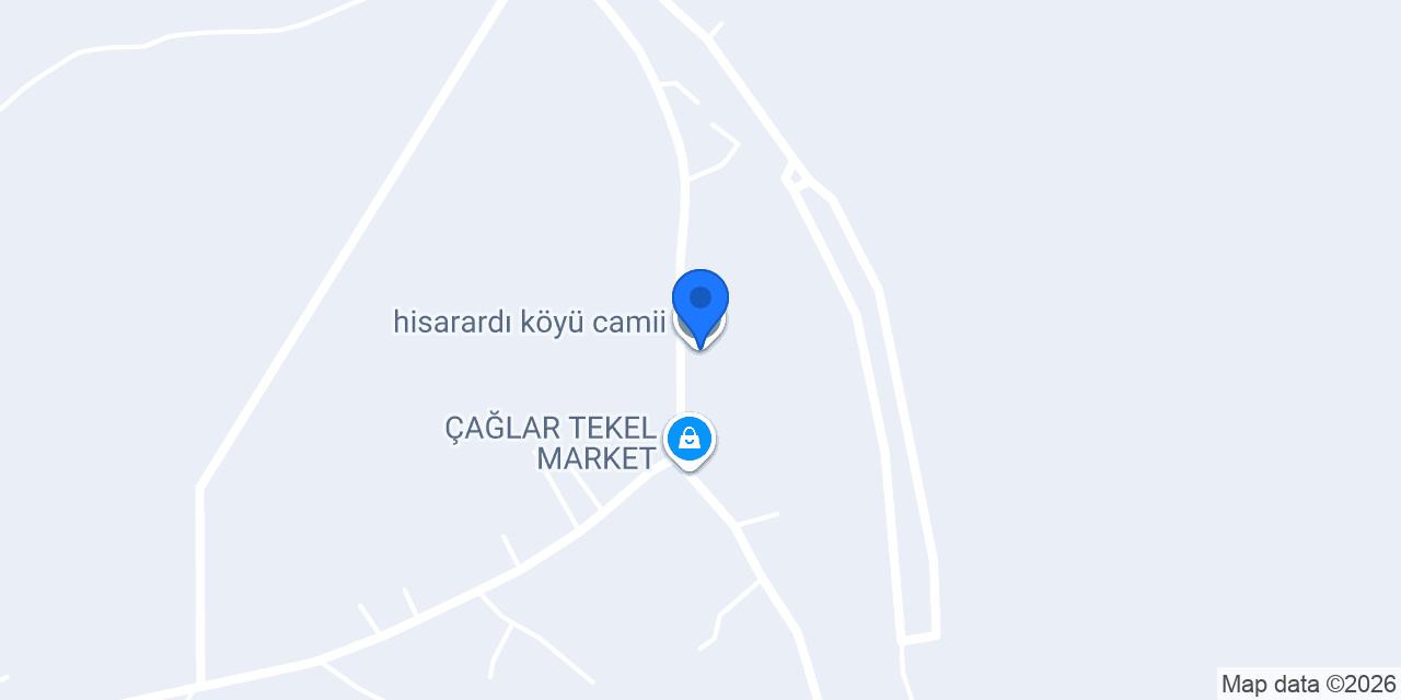 hisarardı köyü camii konumu