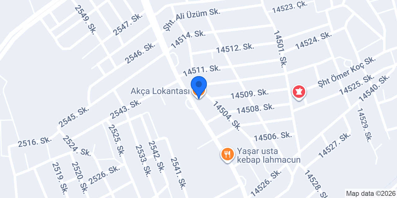 Akça Lokantası konumu