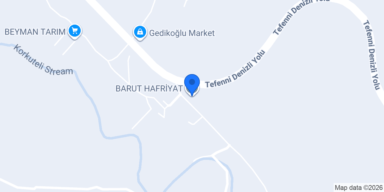 BARUT HAFRİYAT konumu