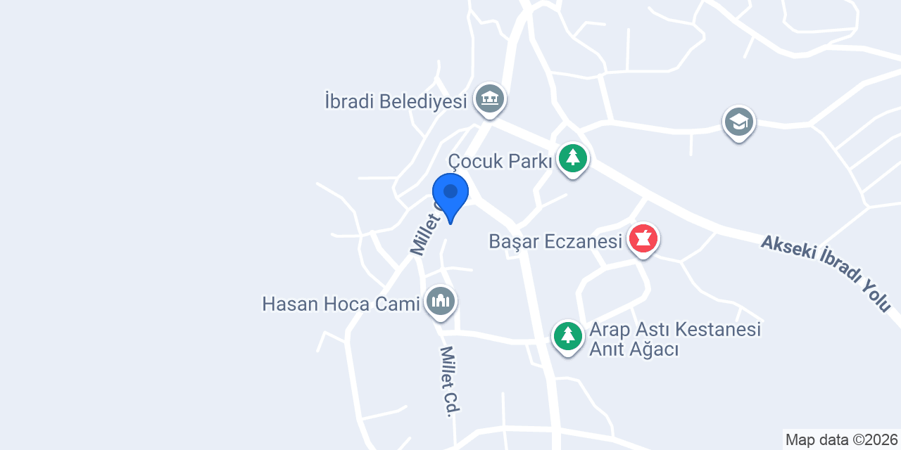 İbradı İlçe Seçim Kurulu Başkanlığı konumu