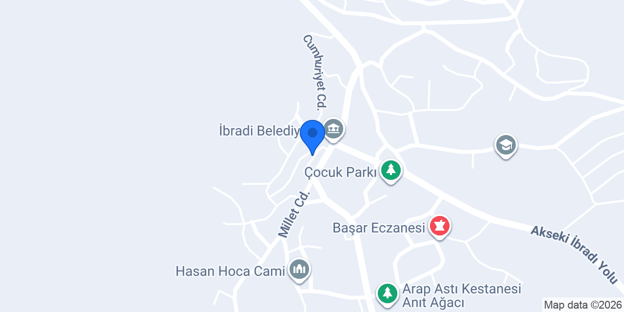 Ptt-ibradı Şubesi konumu