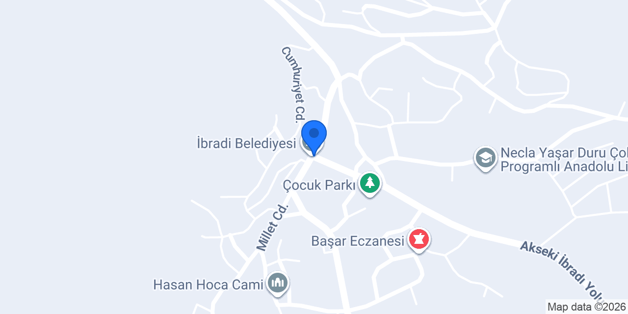 İbradı İlçe Emniyet Amirliği konumu
