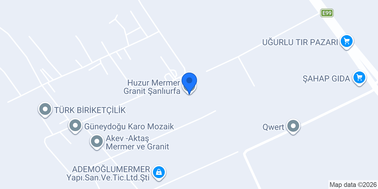 Huzur Mermer Granit Şanlıurfa konumu