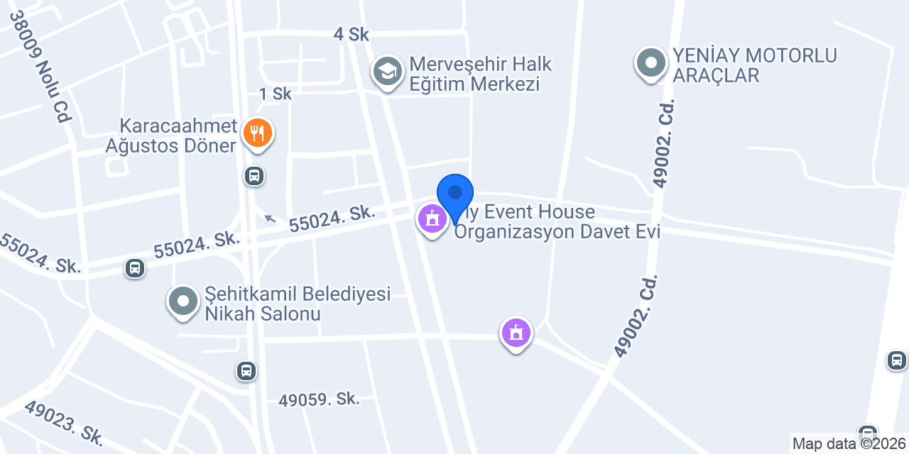 Zarif anlar davet evi konumu