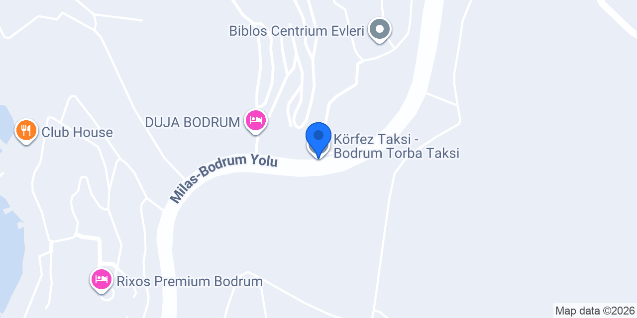 Körfez Taksi - Bodrum Torba Taksi konumu