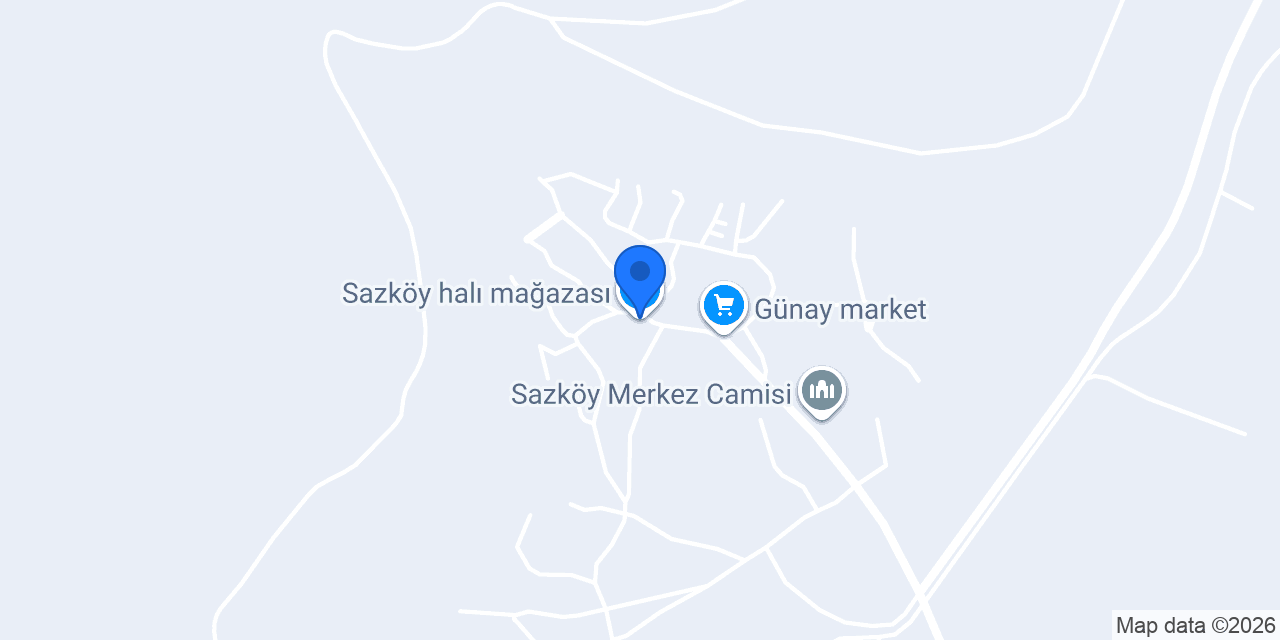 Sazköy halı mağazası konumu