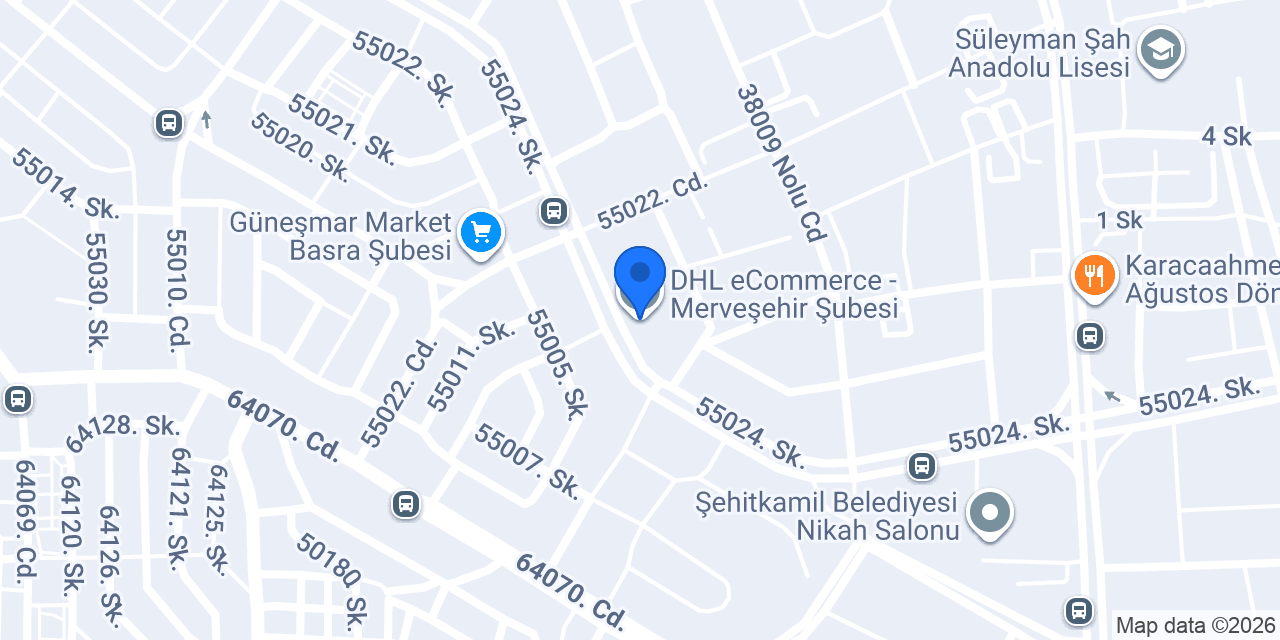 DHL eCommerce - Merveşehir Şubesi konumu