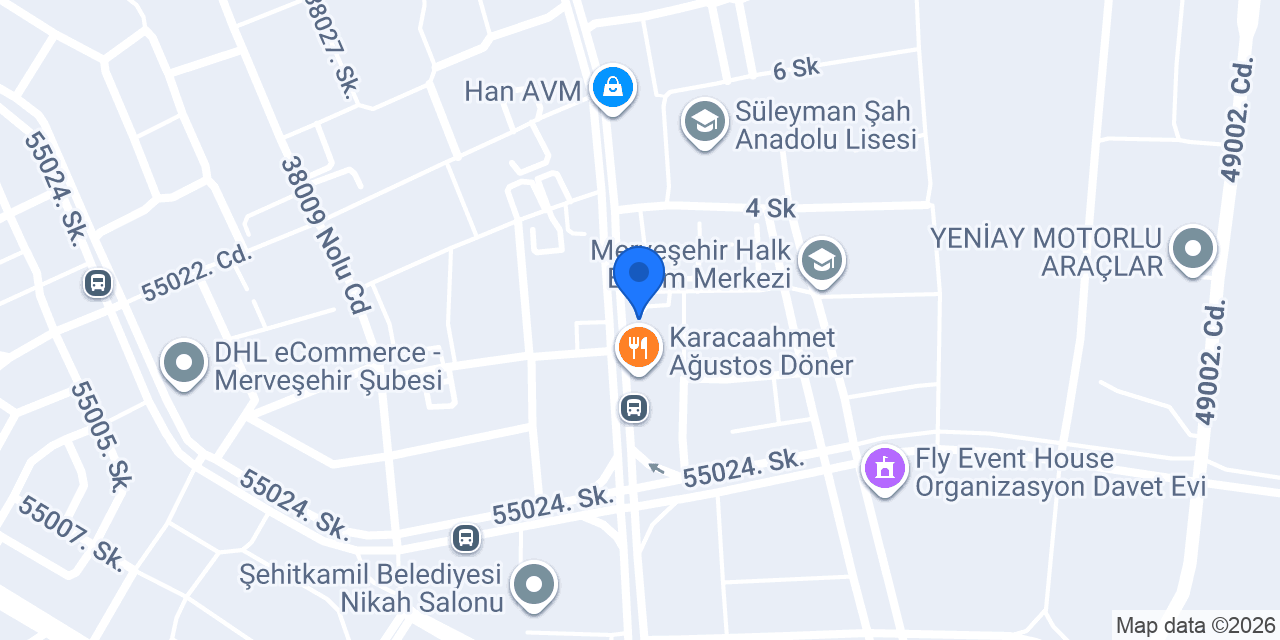 Hanımeli Express Dürüm konumu