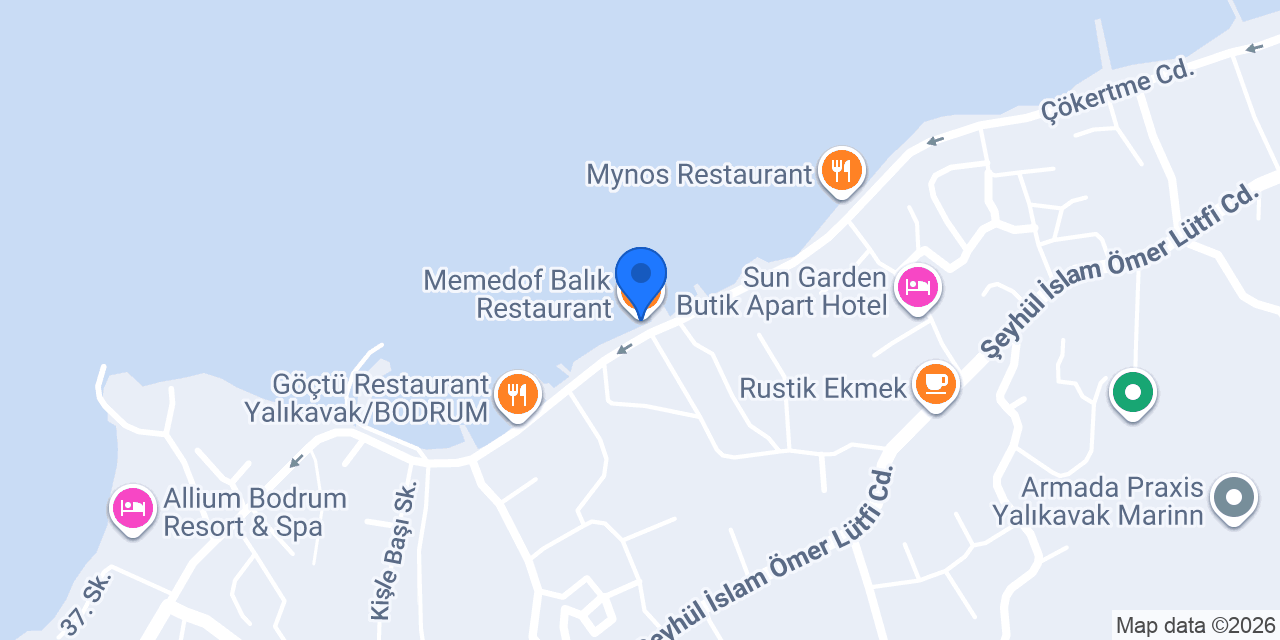 Memedof Balık Restaurant konumu
