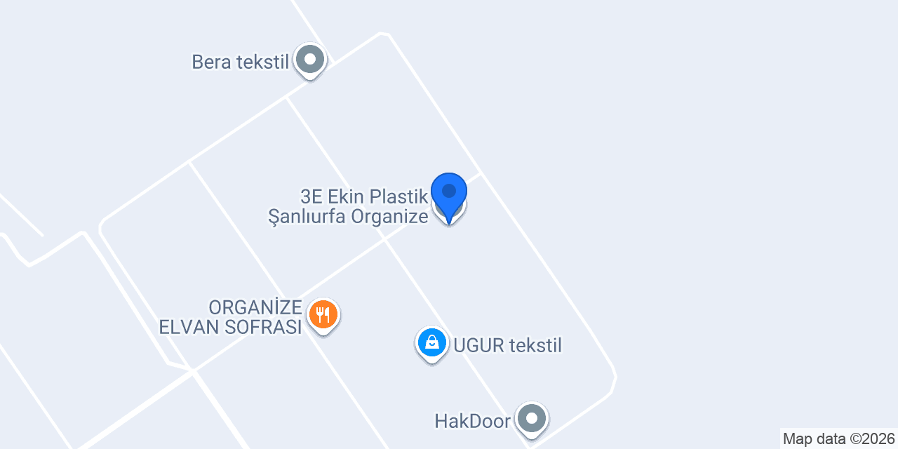 3E Ekin Plastik Şanlıurfa Organize konumu