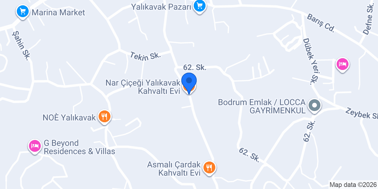 Nar Çiçeği Yalıkavak Kahvaltı Evi konumu