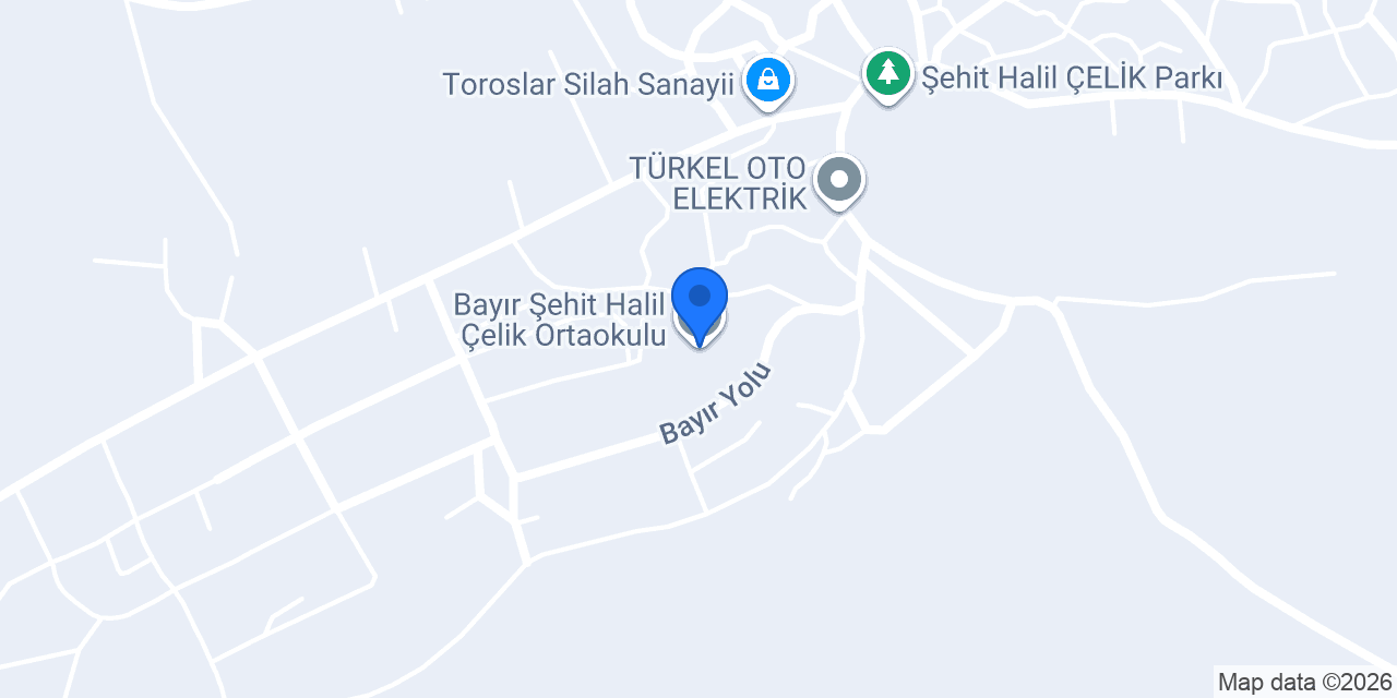 Bayır Şehit Halil Çelik Ortaokulu konumu