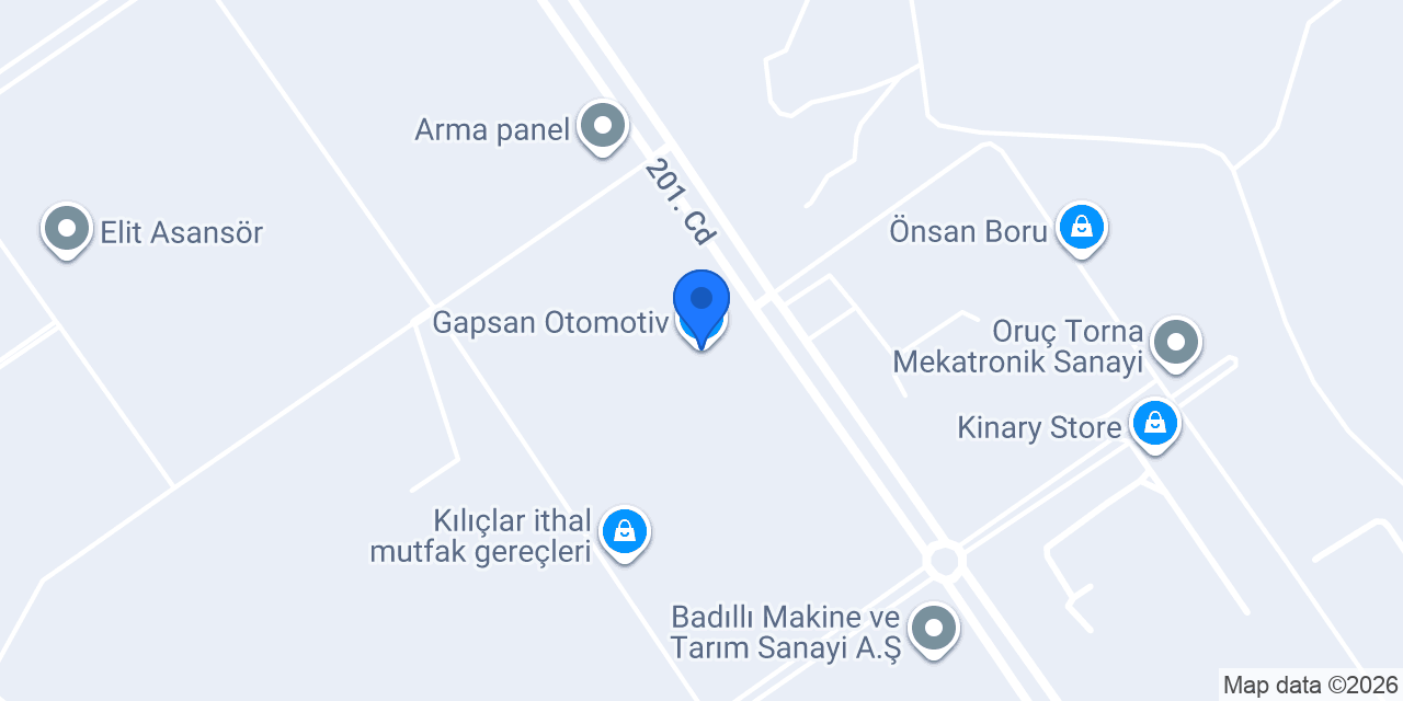 Gapsan Otomotiv konumu