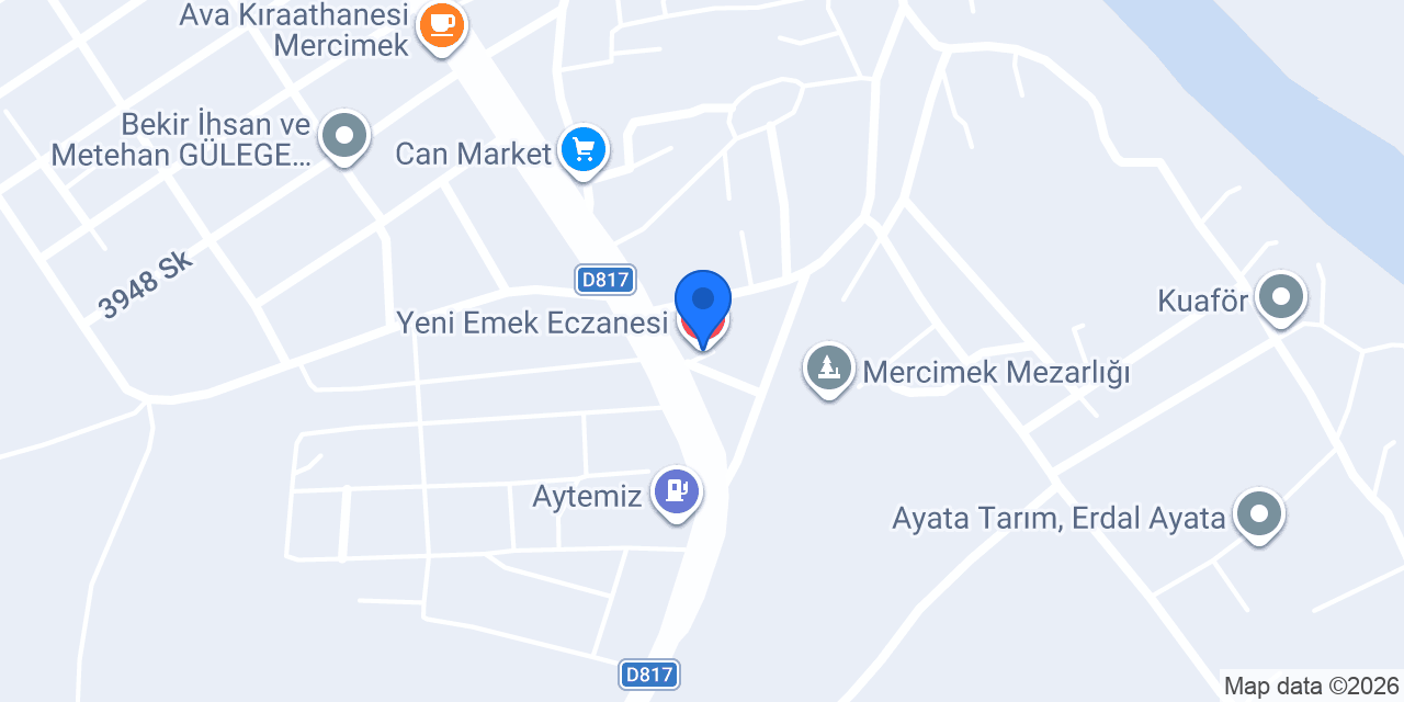 Yeni Emek Eczanesi konumu