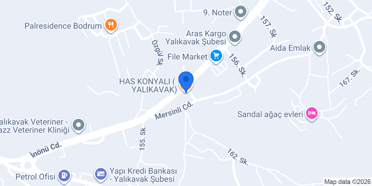 HAS KONYALI ( YALIKAVAK) konumu
