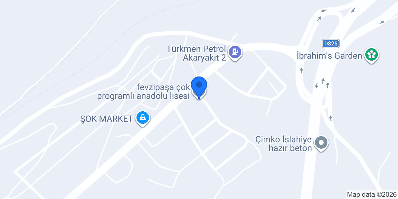 fevzipaşa çok programlı anadolu lisesi konumu