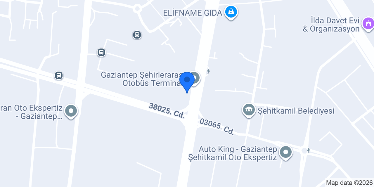 AS Kahramanmaraş - Gaziantep Otogar konumu