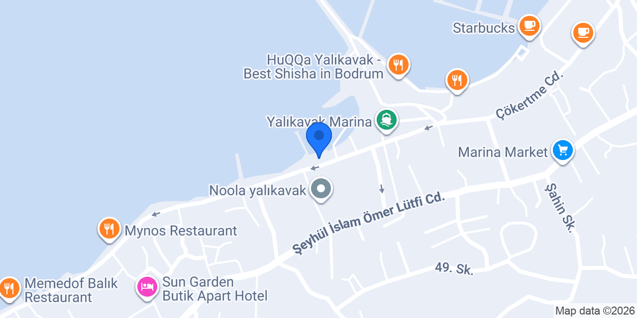 Günay Restaurant Yalıkavak konumu