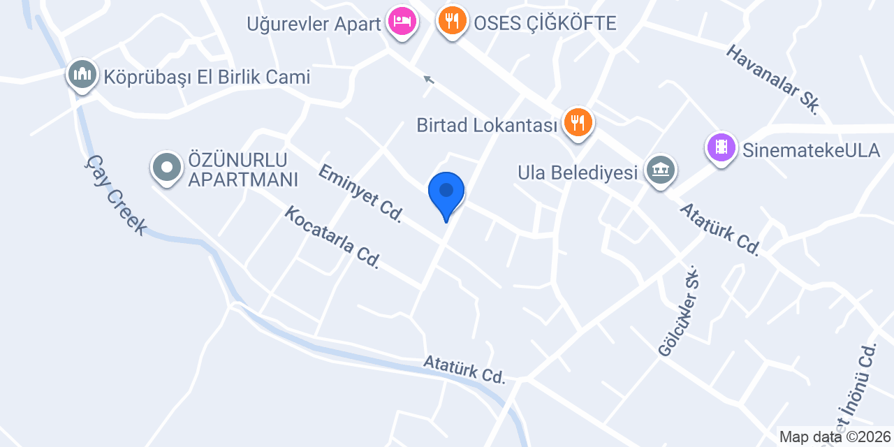 Ula 1 Nolu Aile Sağlık Merkezi konumu
