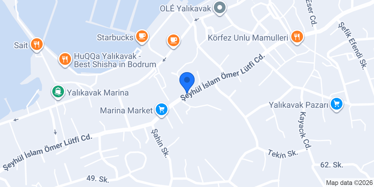 Yalıkavak show rent a car konumu