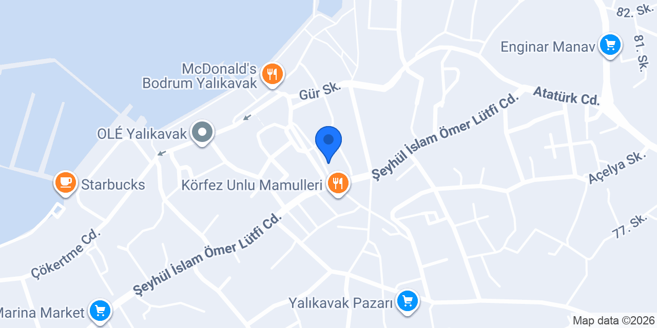 YALI RENT A CAR konumu