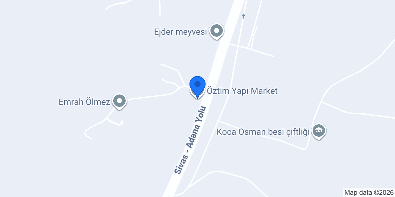 Öztim Yapı Market konumu