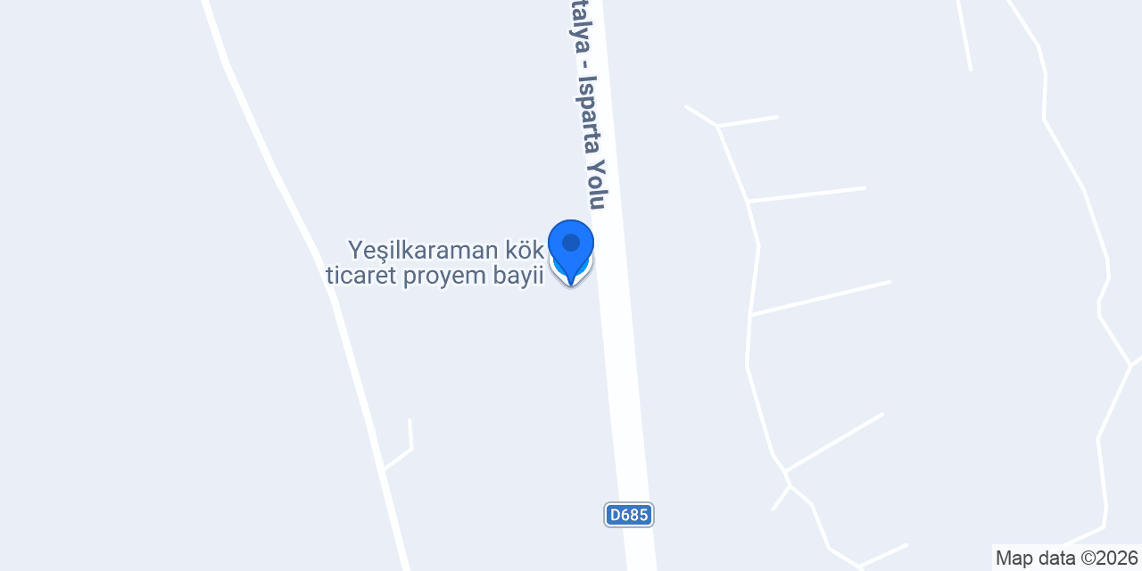 Yeşilkaraman kök ticaret proyem bayii konumu