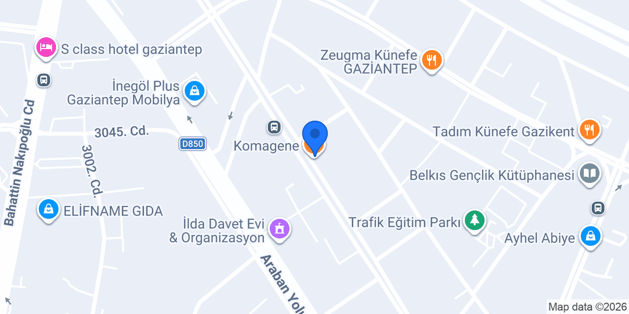 Avşar Masaj Salonu Gaziantep konumu