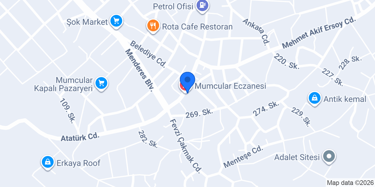 Mumcular Eczanesi konumu