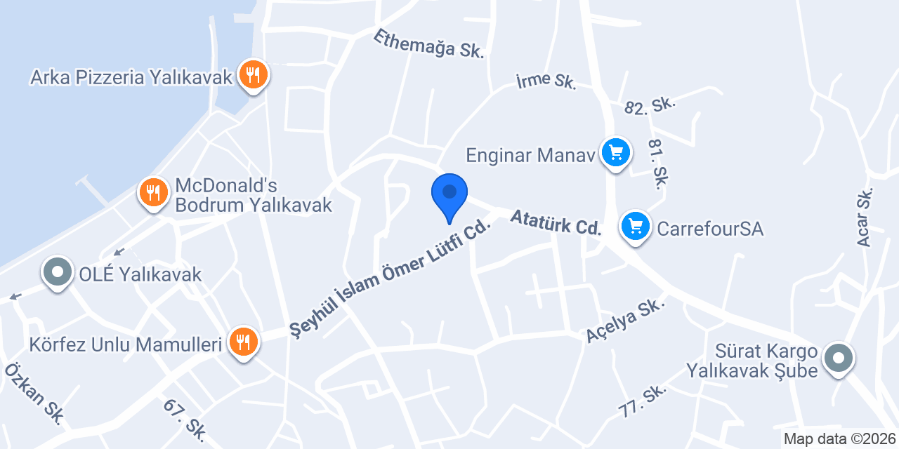 Yalıkavak Masaj ve Egzersiz Merkezi konumu