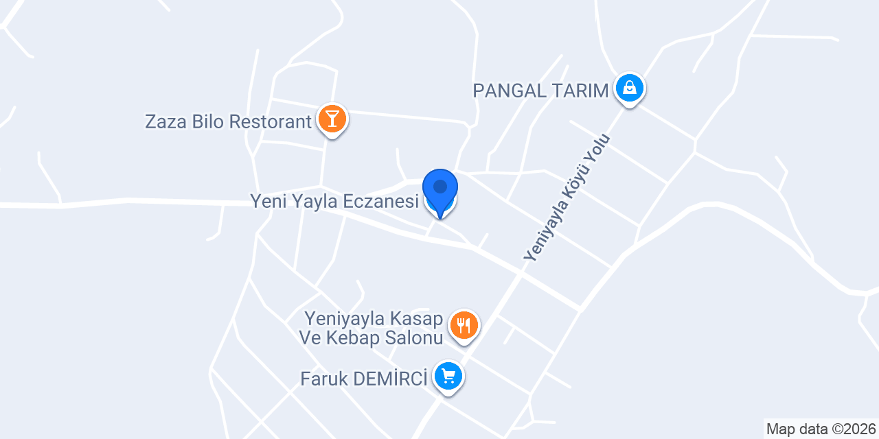 Yeni Yayla Eczanesi konumu