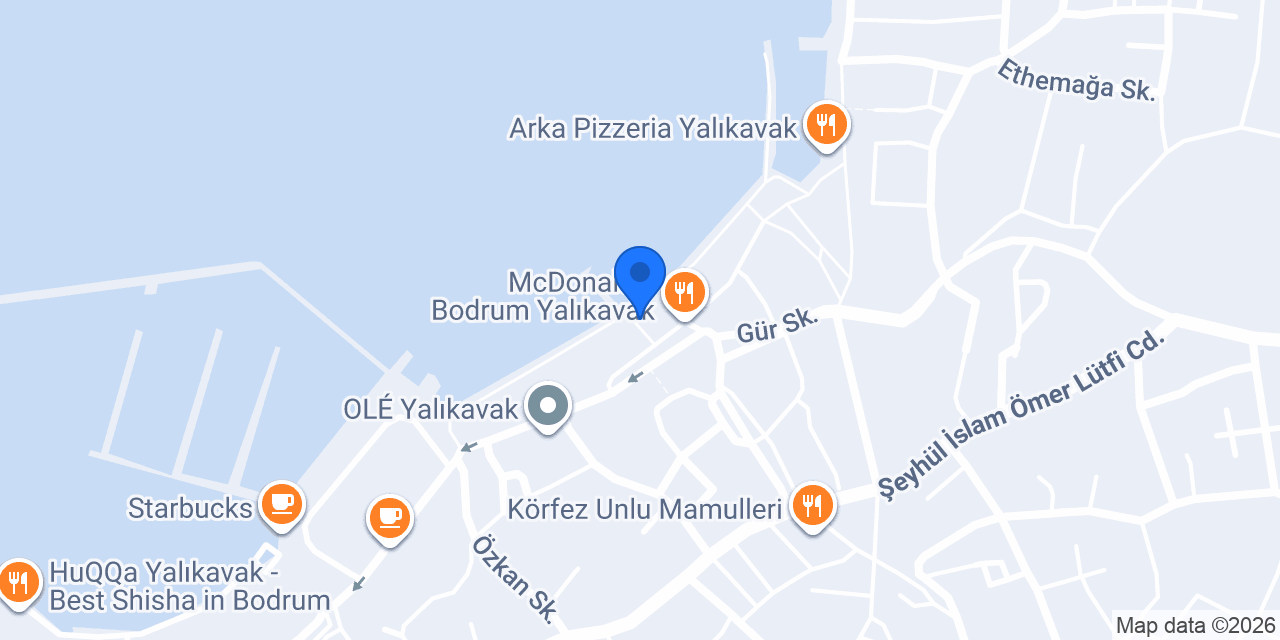 Yalıkavak İskele Cafe - Bodrum Belediye A.Ş. konumu